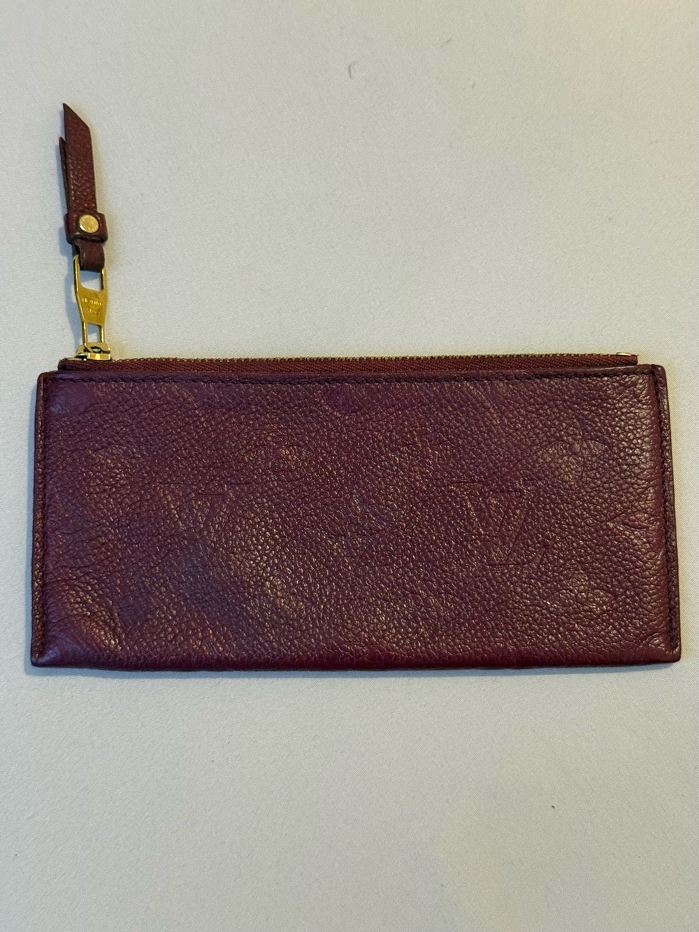 AUTHENTIC Louis Vuitton burgundy coin purse from a Portefeuille Curiese Wallet